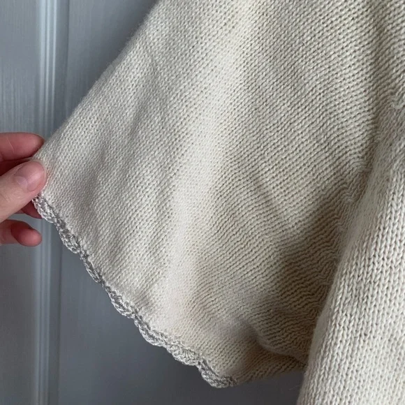 Dressbarn Vintage Cream Floral Embroidered eyelet cardigan - Picture 6 of 12